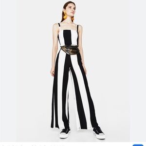 Bershka Black and White Jumpsuit